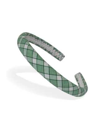 Sacred Heart Cathedral Headband Green/White Check